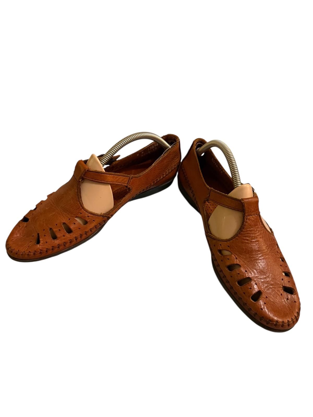 Dexter Vintage Brown Leather Casual Slip-On Shoes