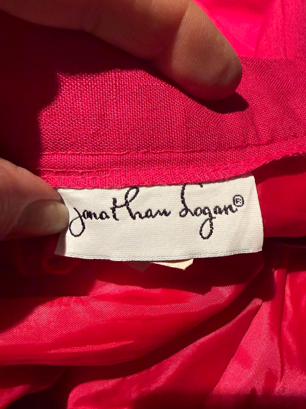 Jonathan Logan Vintage Fuchsia Pencil Skirt with Pleat Detail