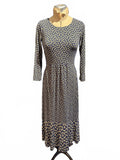 Boden Long Sleeve Midi Dress with Ruffle Hem