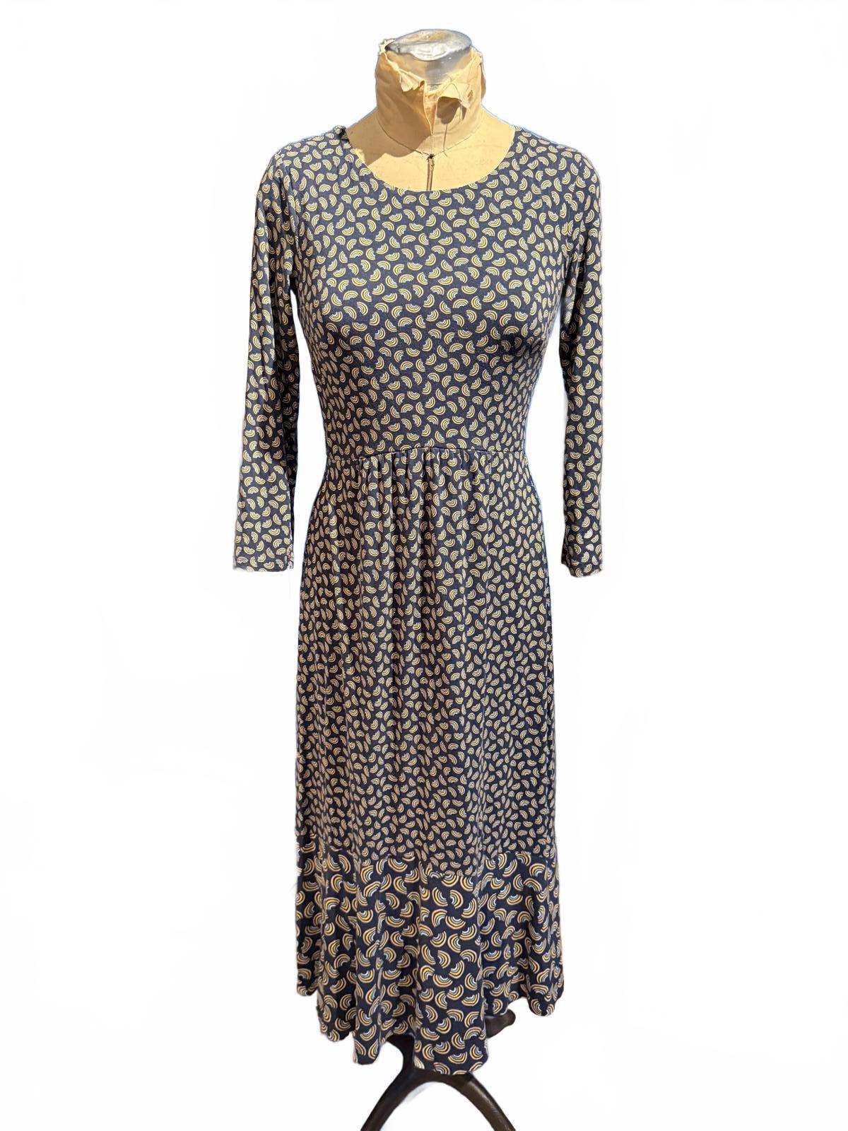 Boden Long Sleeve Midi Dress with Ruffle Hem