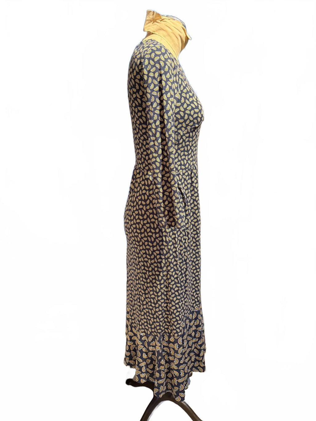 Boden Long Sleeve Midi Dress with Ruffle Hem