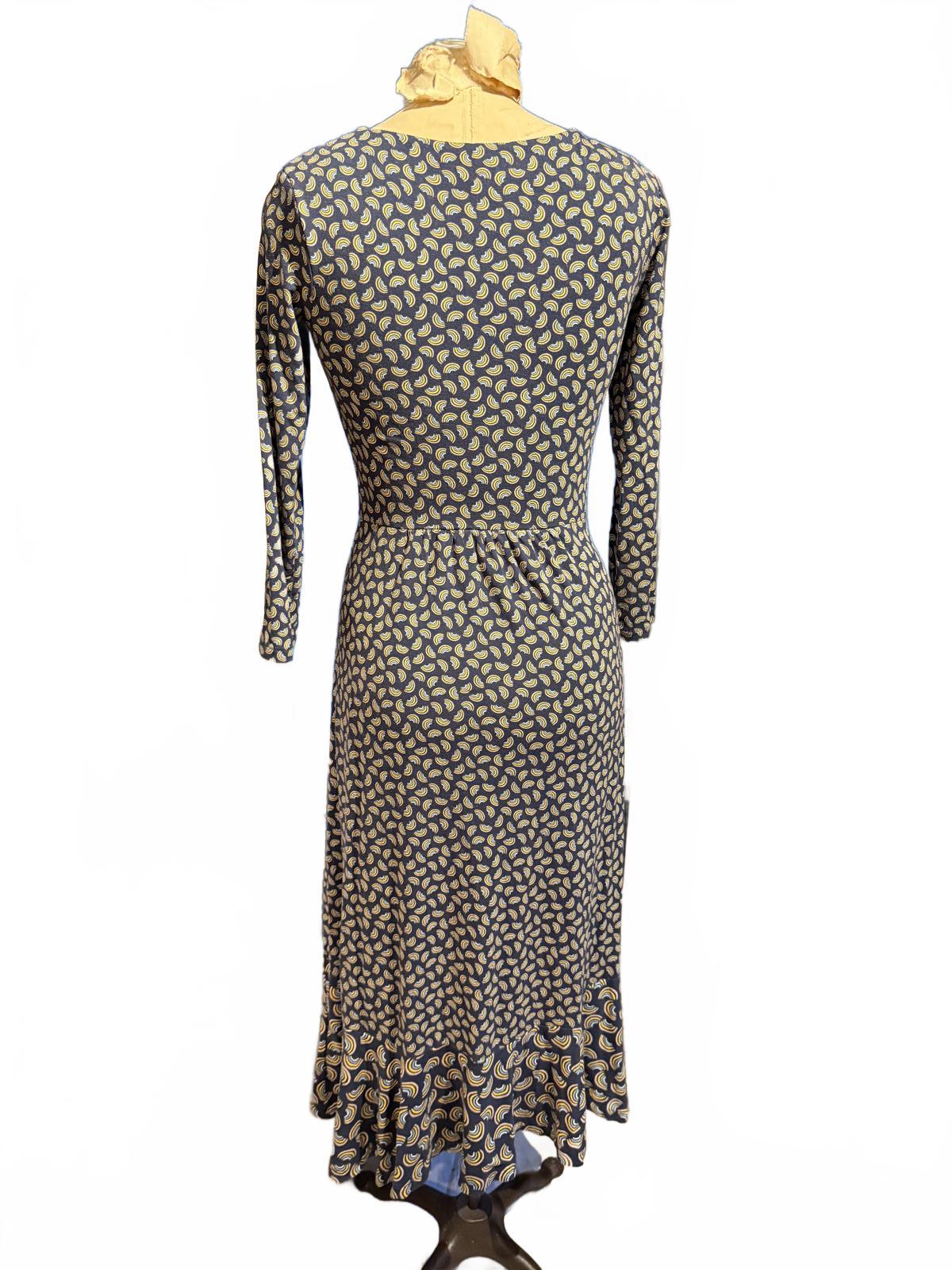 Boden Long Sleeve Midi Dress with Ruffle Hem