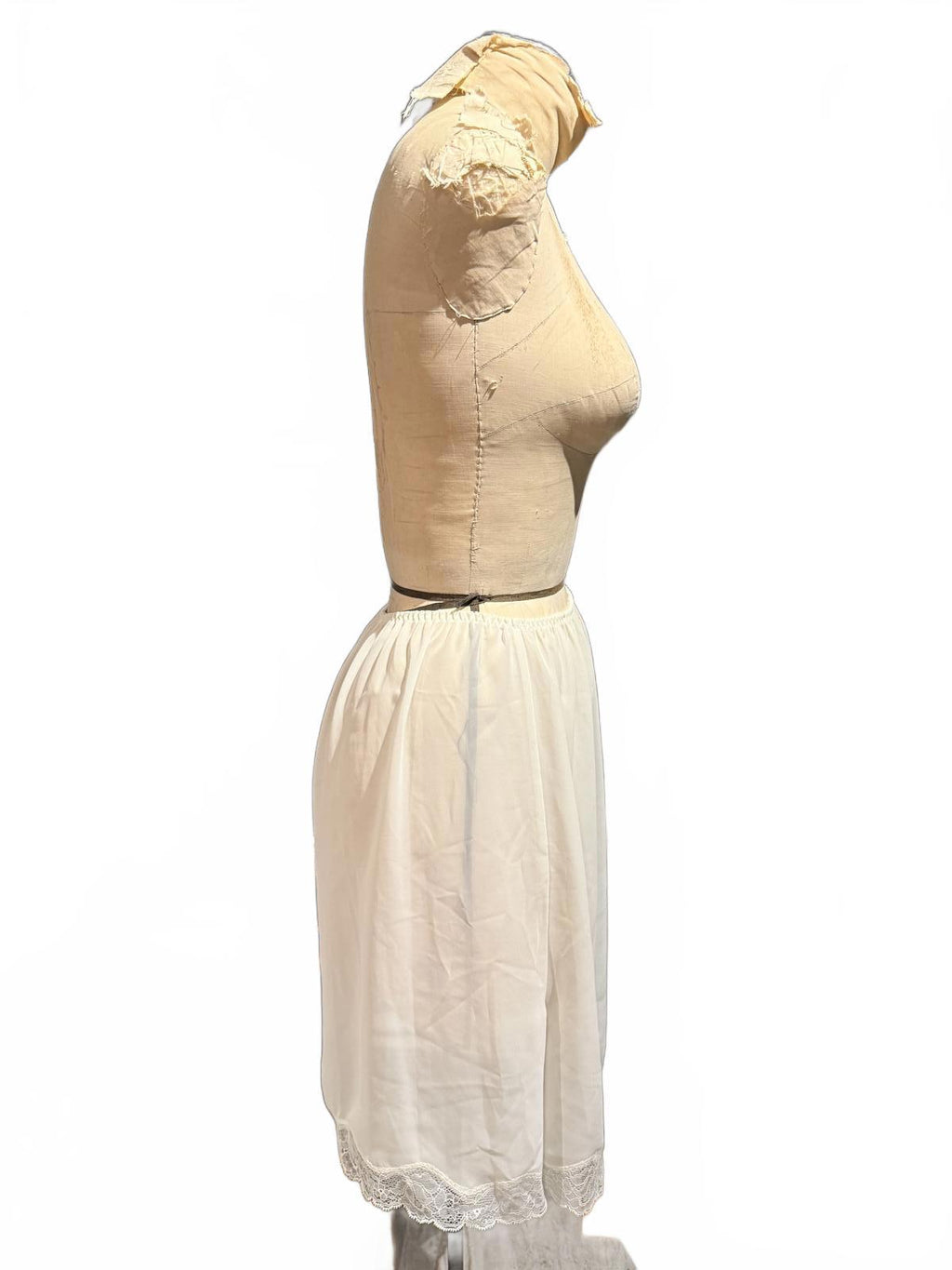 Vanity Fair Vintage White Half Slip with Lace Trim