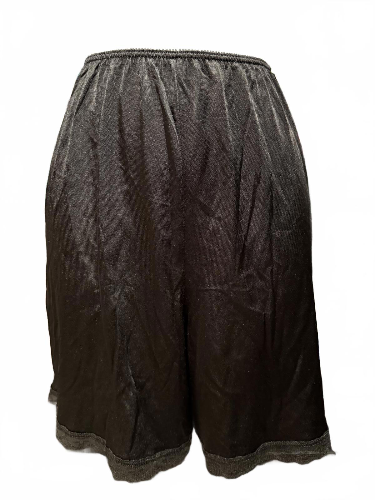 Black Lace Trim Half Slip Pettipants Shorts