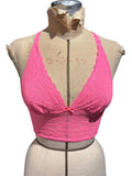 Victoria’s Secret Pink Lace Bralette Crop Top with Adjustable Straps