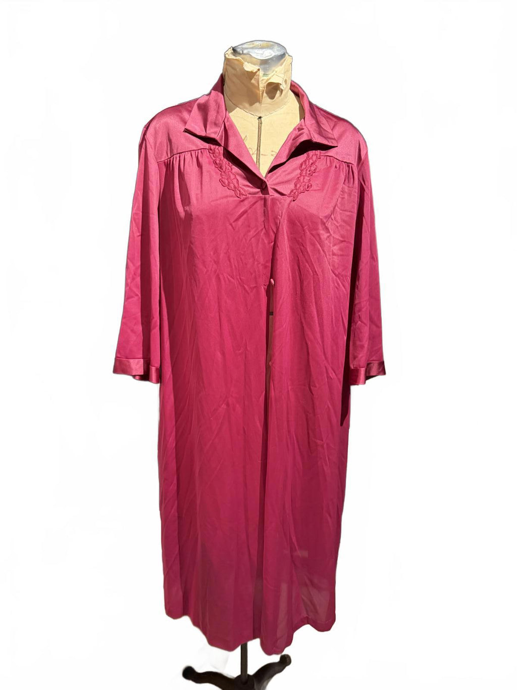 Vanity Fair Vintage Long Sleeve Pink Button-Up Dress Coat
