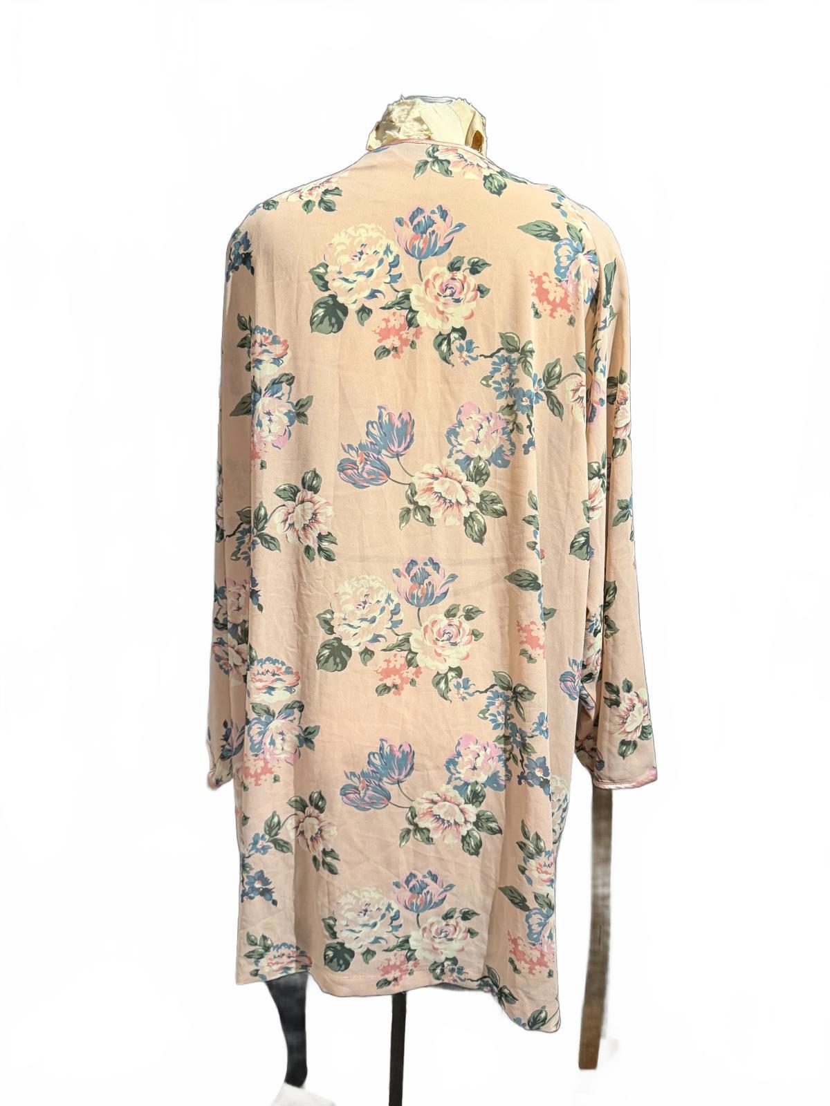 Cacique Lightweight Floral Open Front Robe