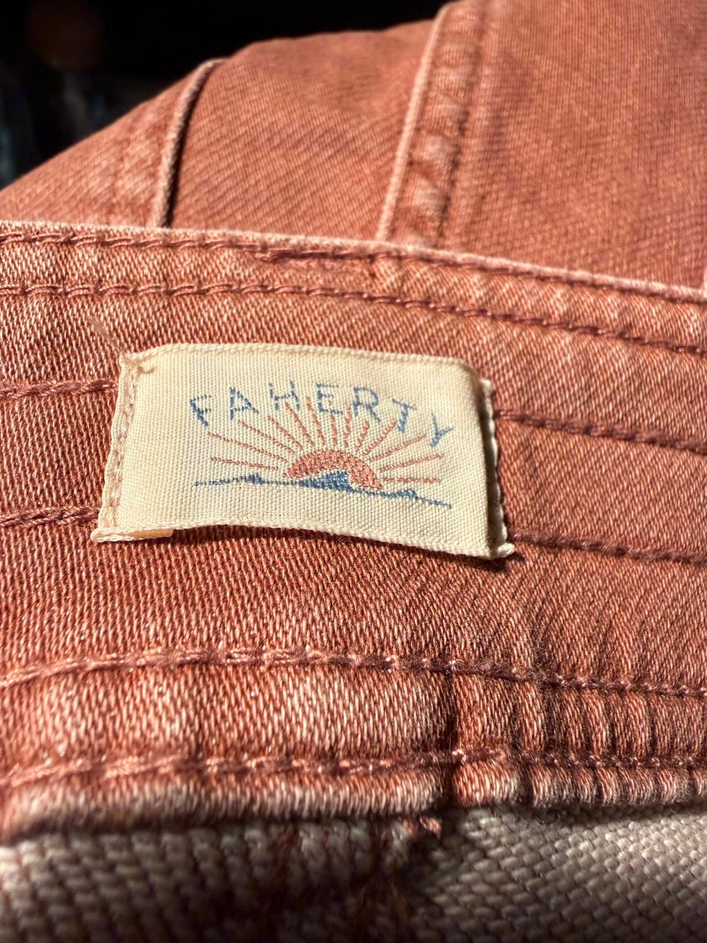 Faherty Wide Leg Terracotta Corduroy Pants