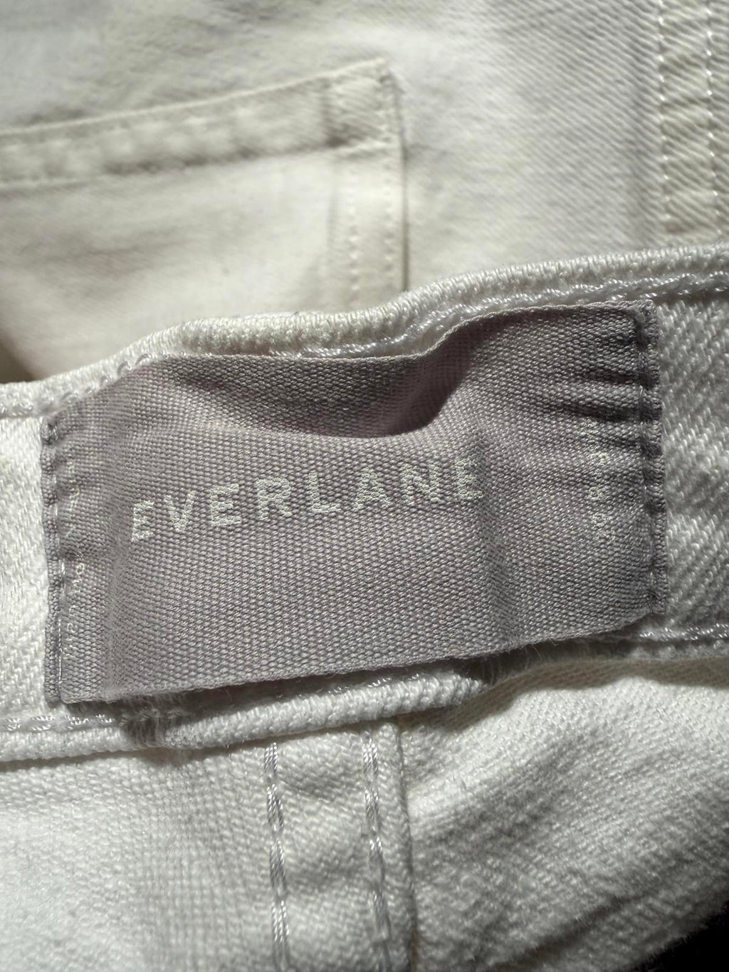Everlane Cream Colored Straight Leg Jeans