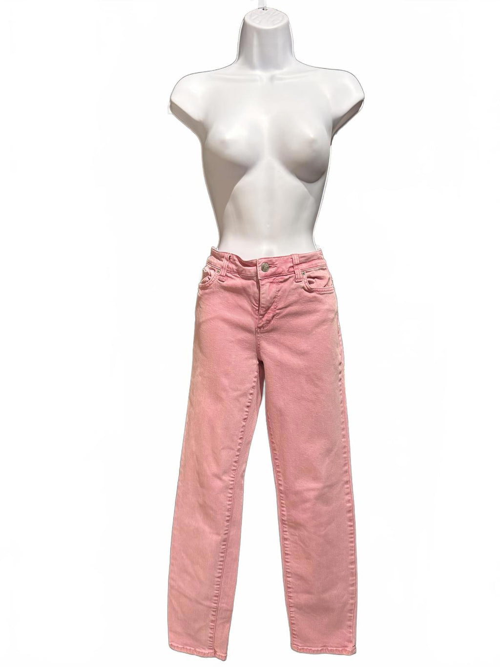 Else Pink High-Waisted Straight Leg Jeans