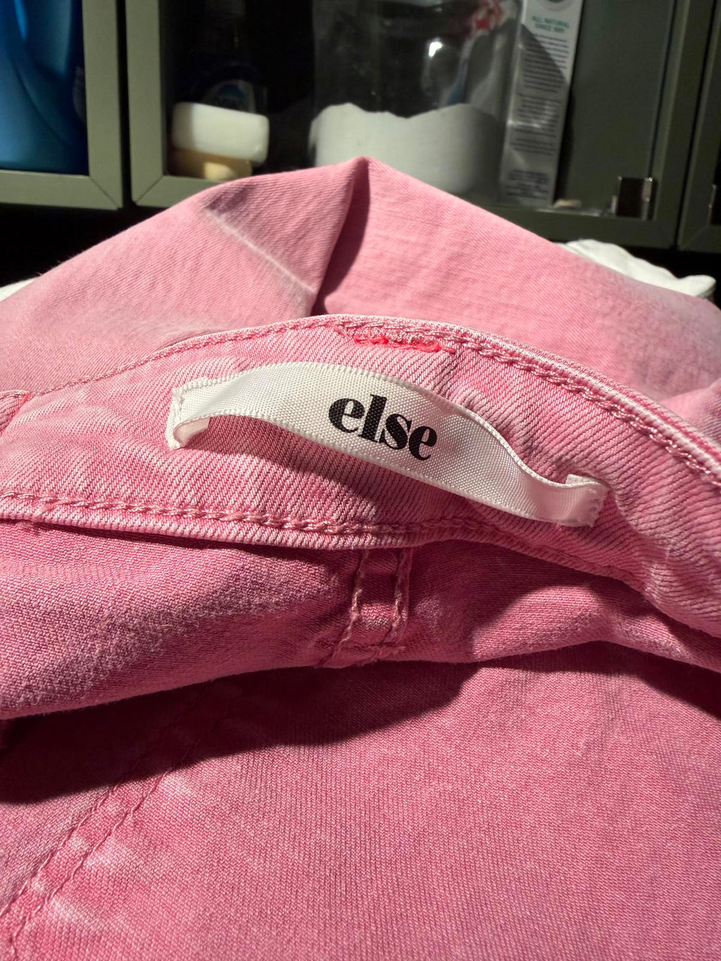 Else Pink High-Waisted Straight Leg Jeans
