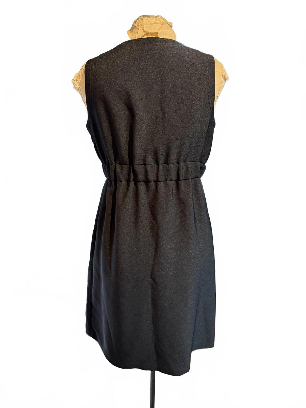 Karta Black Sleeveless Dress with Decorative Embellishments