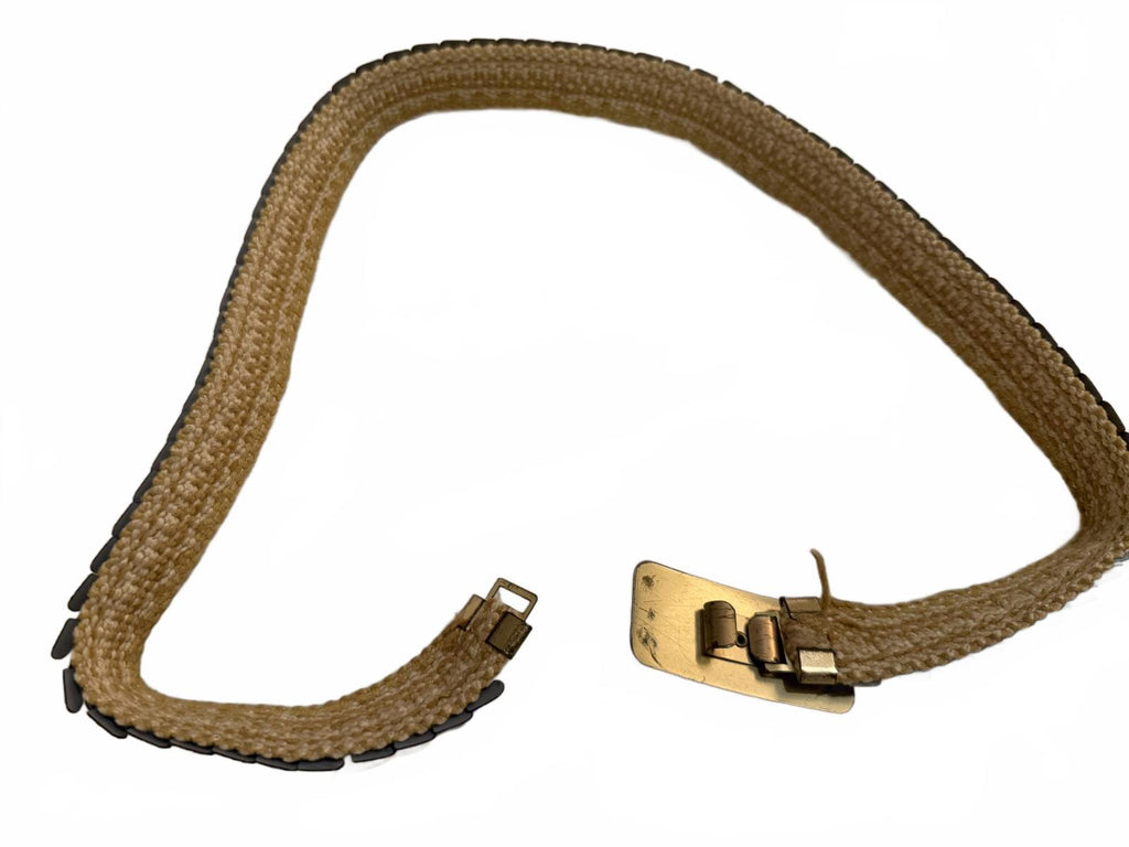 Gold-Tone Floral Detail Metal Stretch Belt