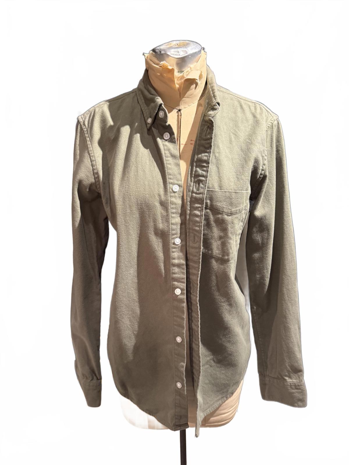 Everlane Casual Olive Green Long Sleeve Button-Up Shirt