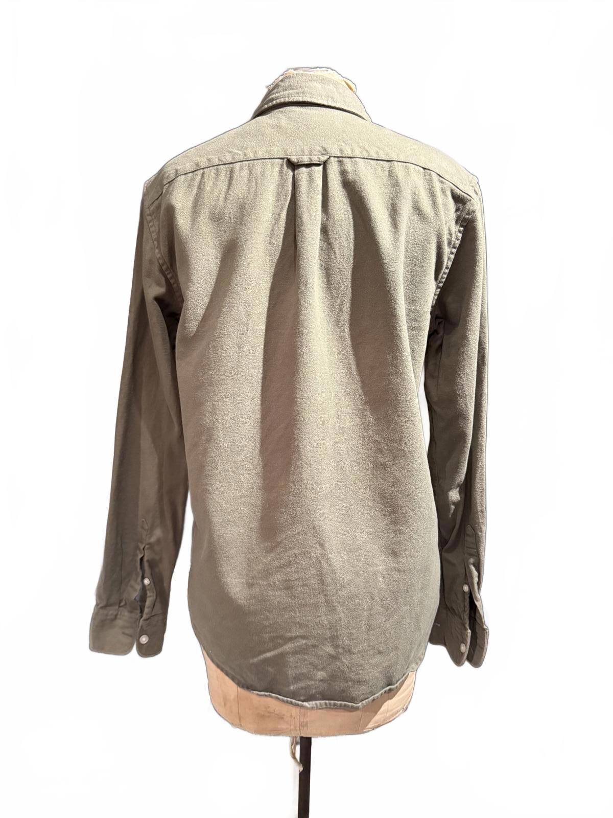 Everlane Casual Olive Green Long Sleeve Button-Up Shirt
