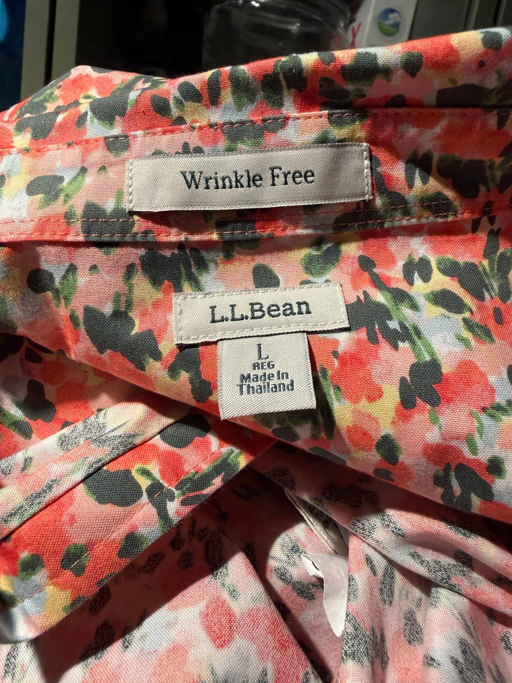 L.L. Bean Long Sleeve Floral Print Button-Up Shirt