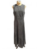 David Warren Black Sleeveless Maxi Dress with Back Cutout