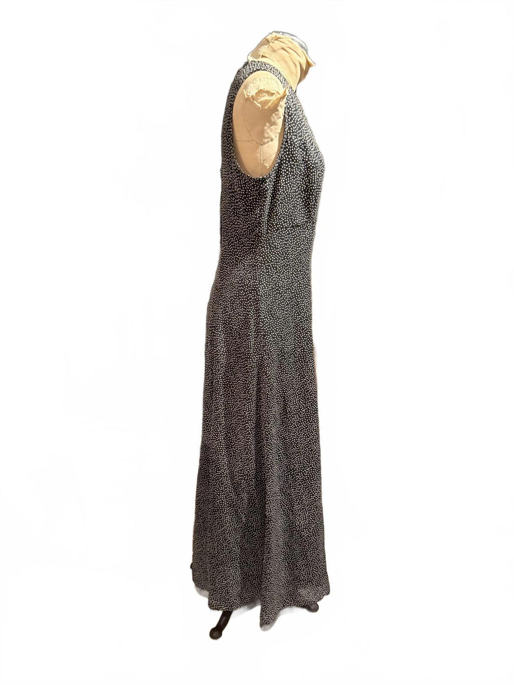 David Warren Black Sleeveless Maxi Dress with Back Cutout