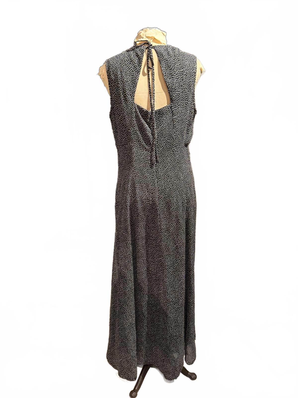 David Warren Black Sleeveless Maxi Dress with Back Cutout