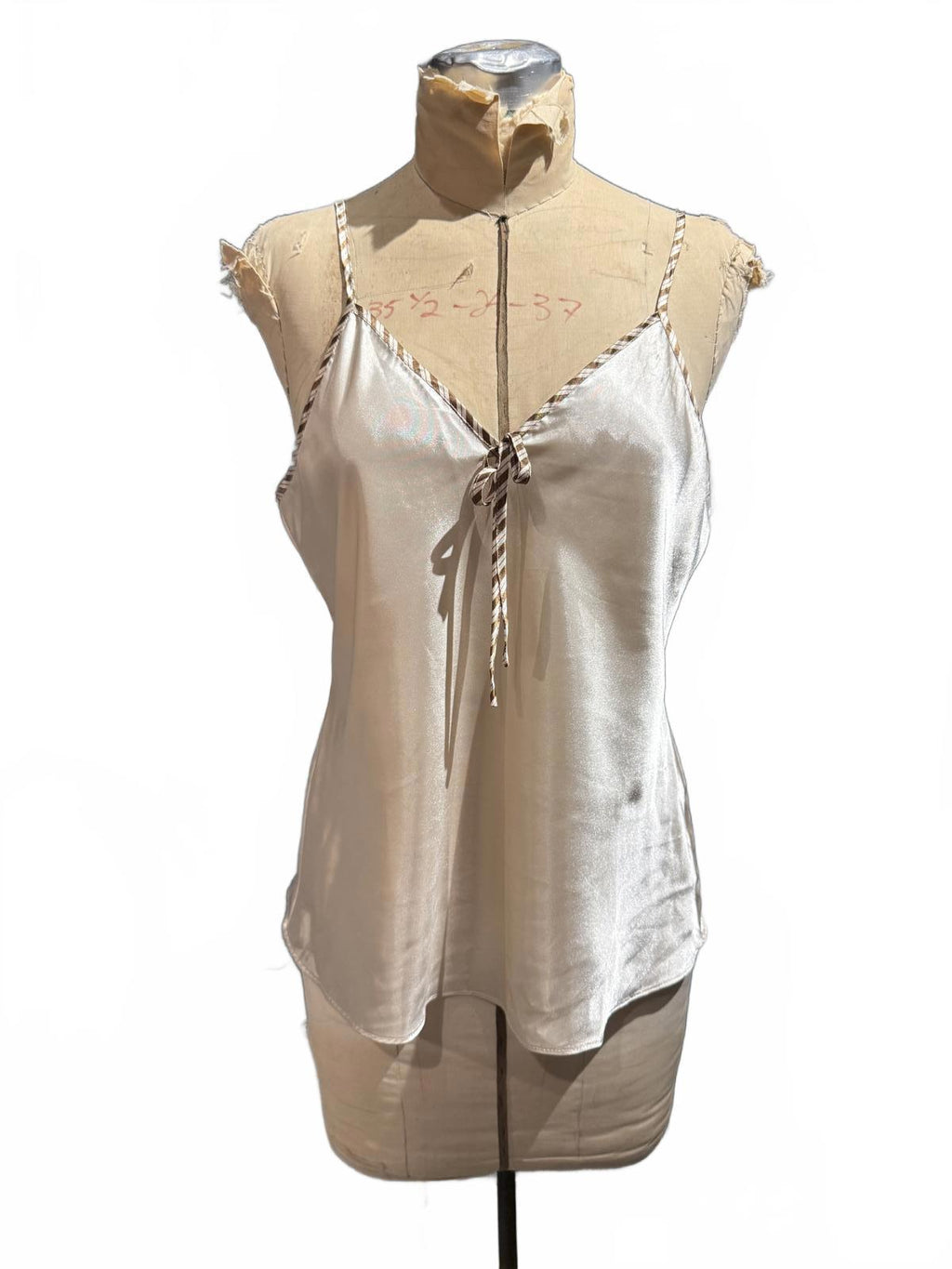 Undercover Wear Cream Camisole Top with Striped Trim