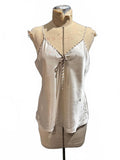 Undercover Wear Cream Camisole Top with Striped Trim