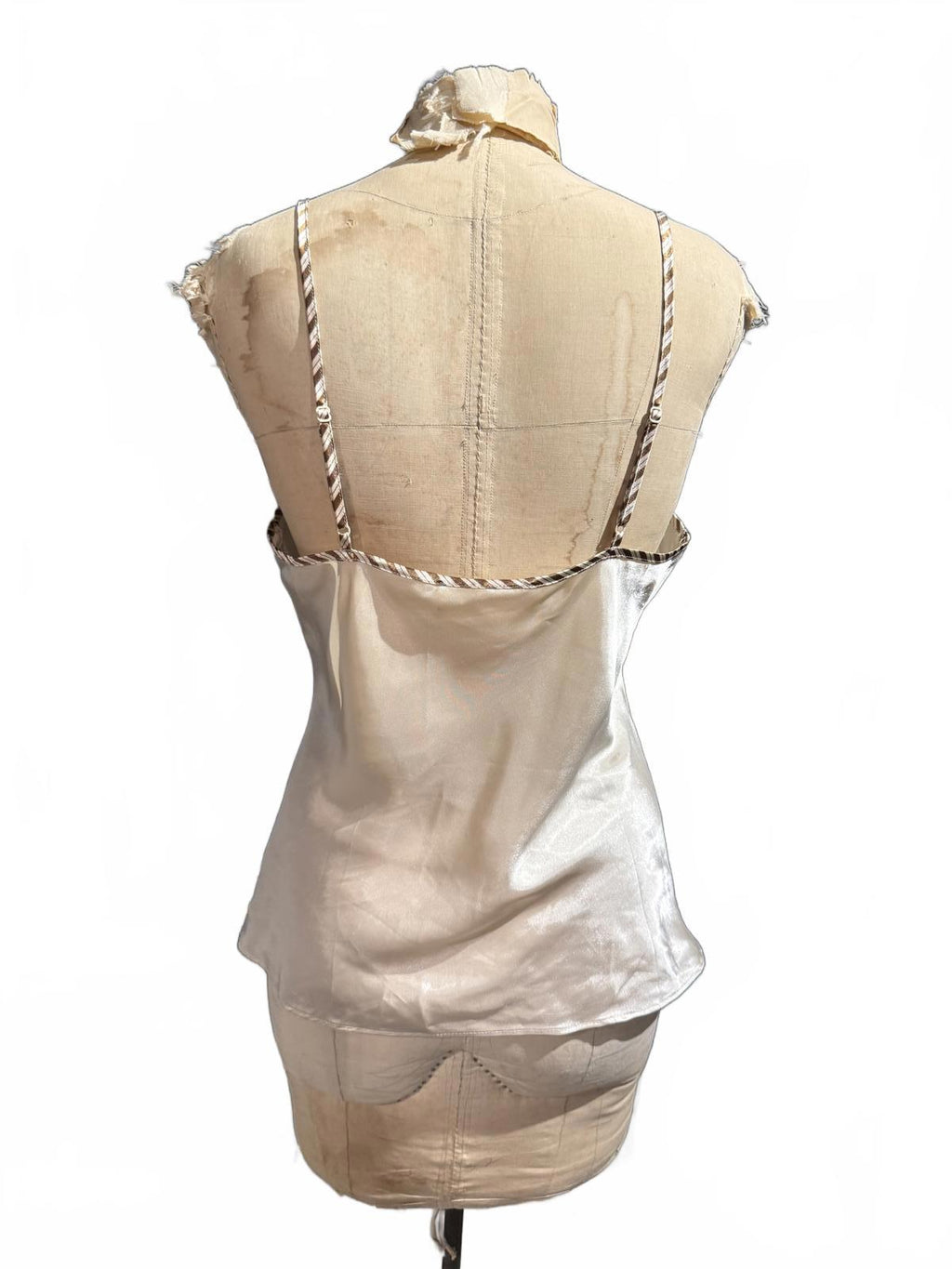 Undercover Wear Cream Camisole Top with Striped Trim