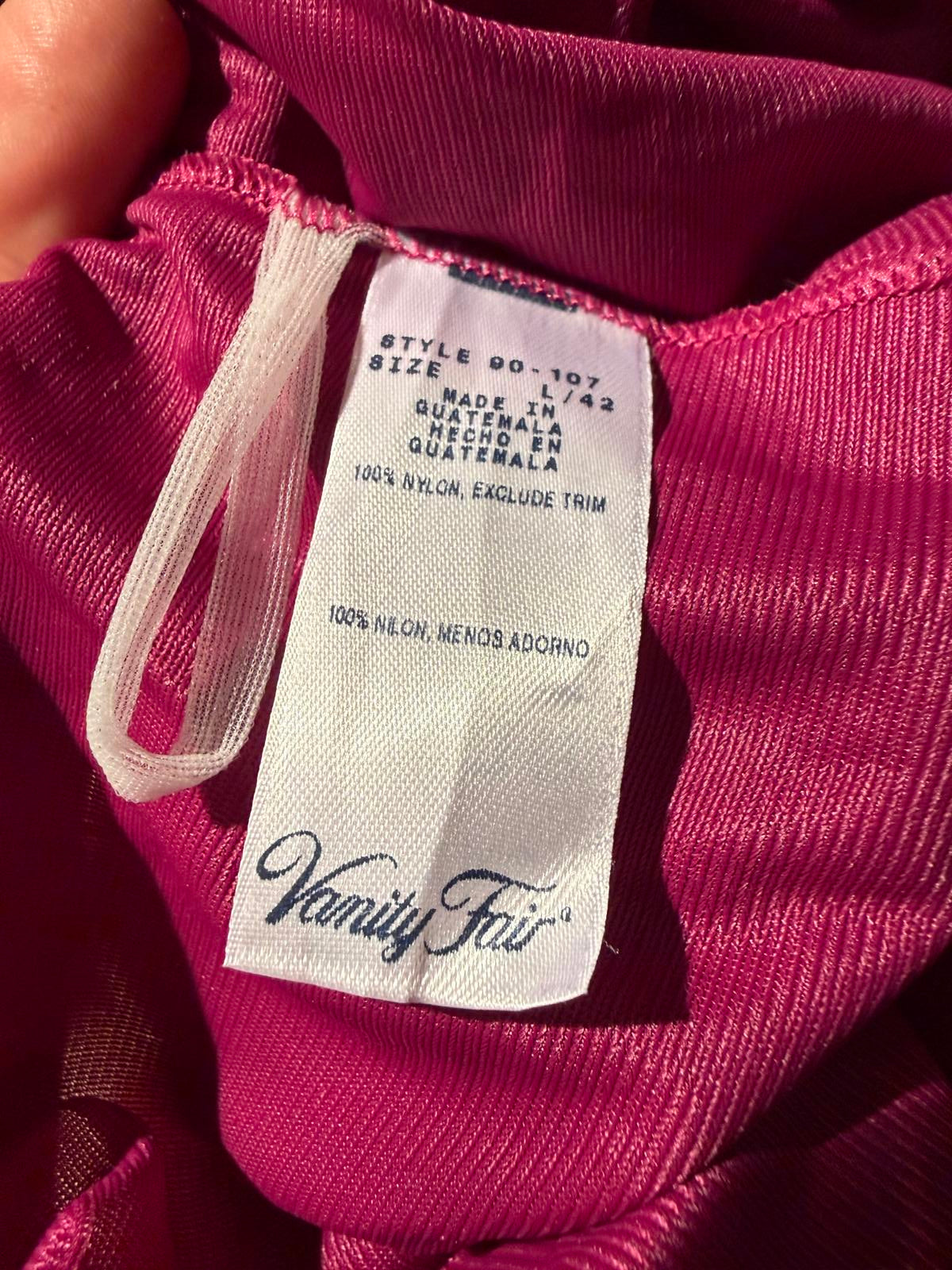 Vanity Fair Pink Nylon Lounge Pants