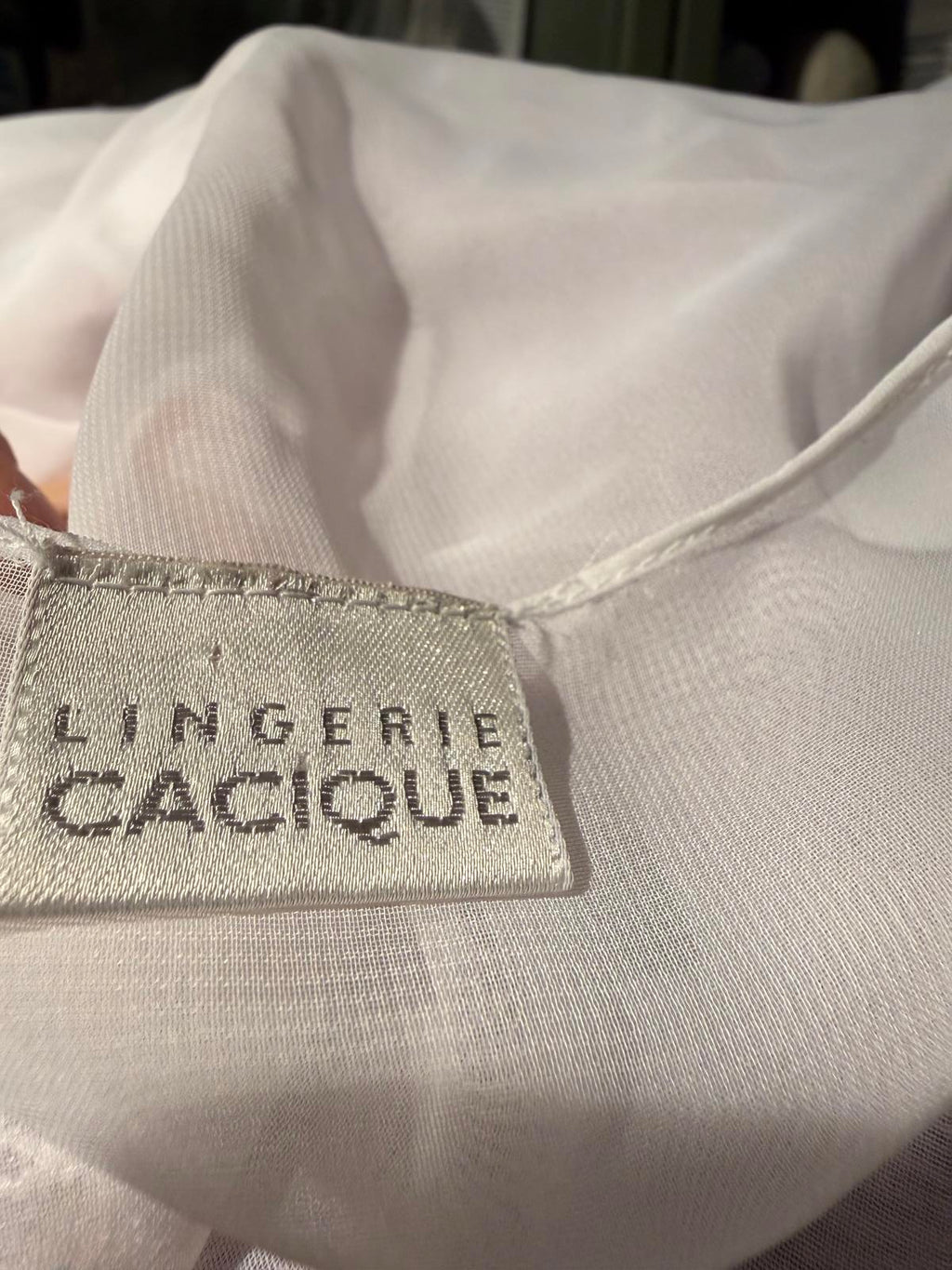 Cacique Sheer White Lace Embroidered Kimono Cover-Up