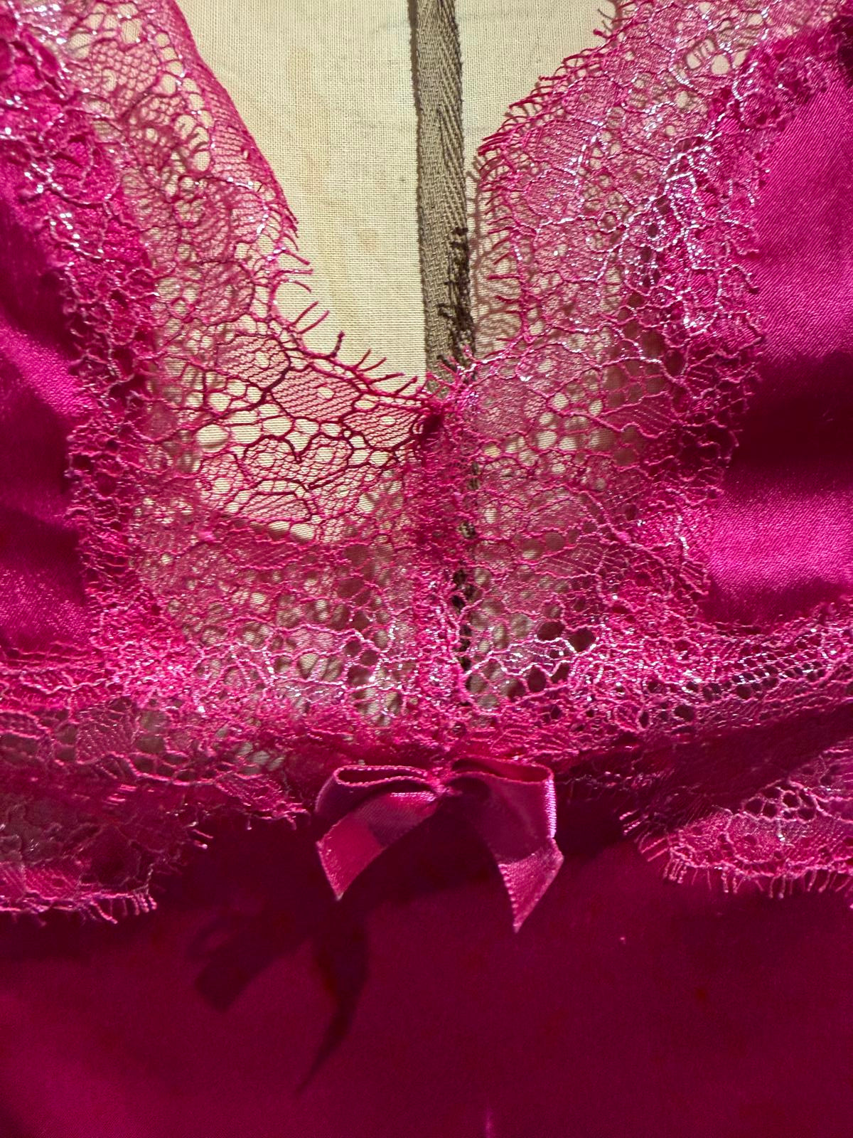 Victoria’s Secret Pink Satin and Lace Lingerie Slip Dress
