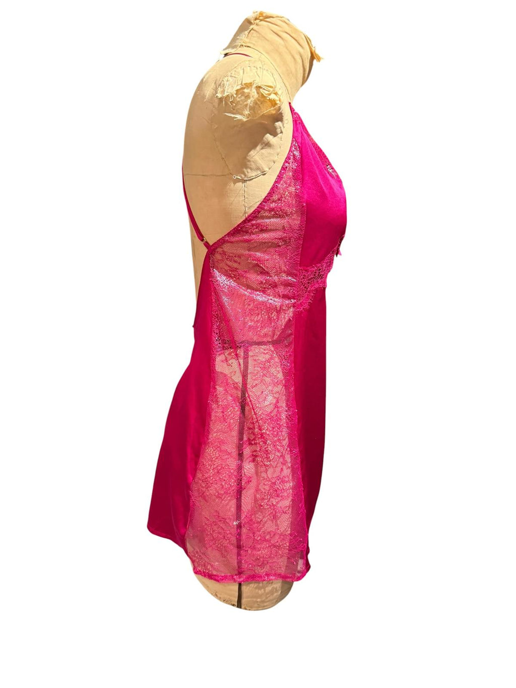 Victoria’s Secret Pink Satin and Lace Lingerie Slip Dress