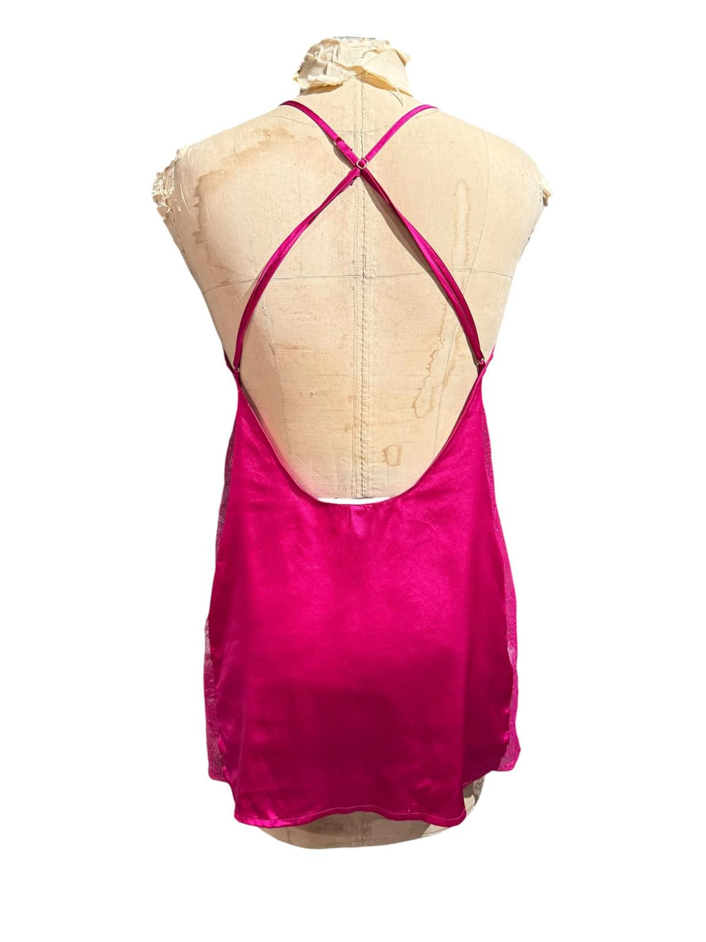 Victoria’s Secret Pink Satin and Lace Lingerie Slip Dress