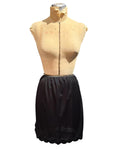 Black Scalloped Hem Half Slip Skirt
