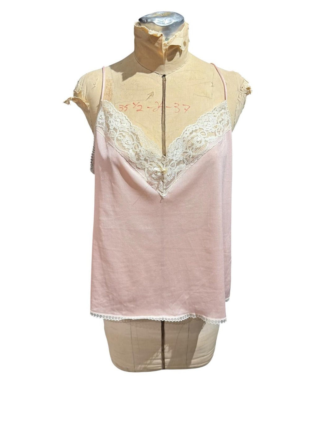 Avon Private Treasures Vintage Light Pink Lace Trim Camisole Top