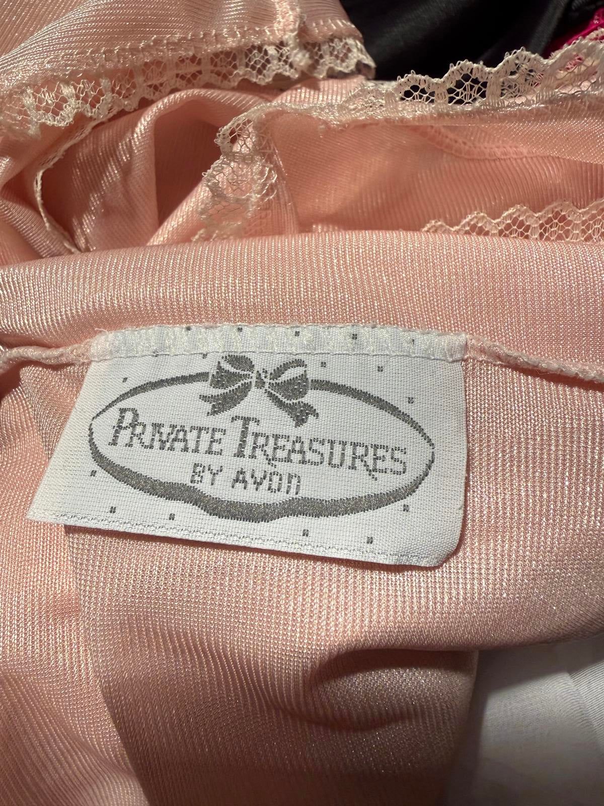 Avon Private Treasures Vintage Light Pink Lace Trim Camisole Top