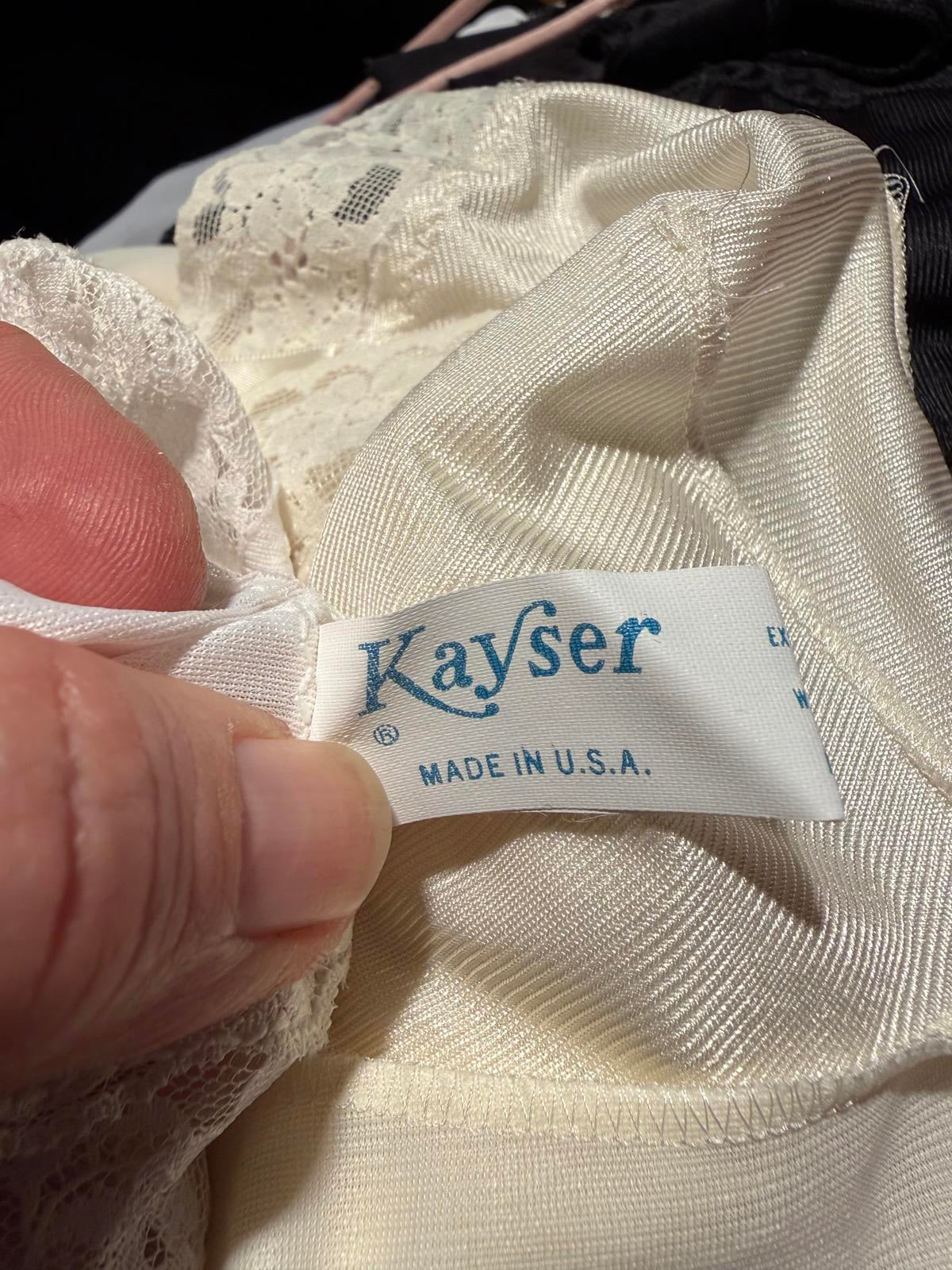 Kayser Vintage White Lace Trim Slip Skirt