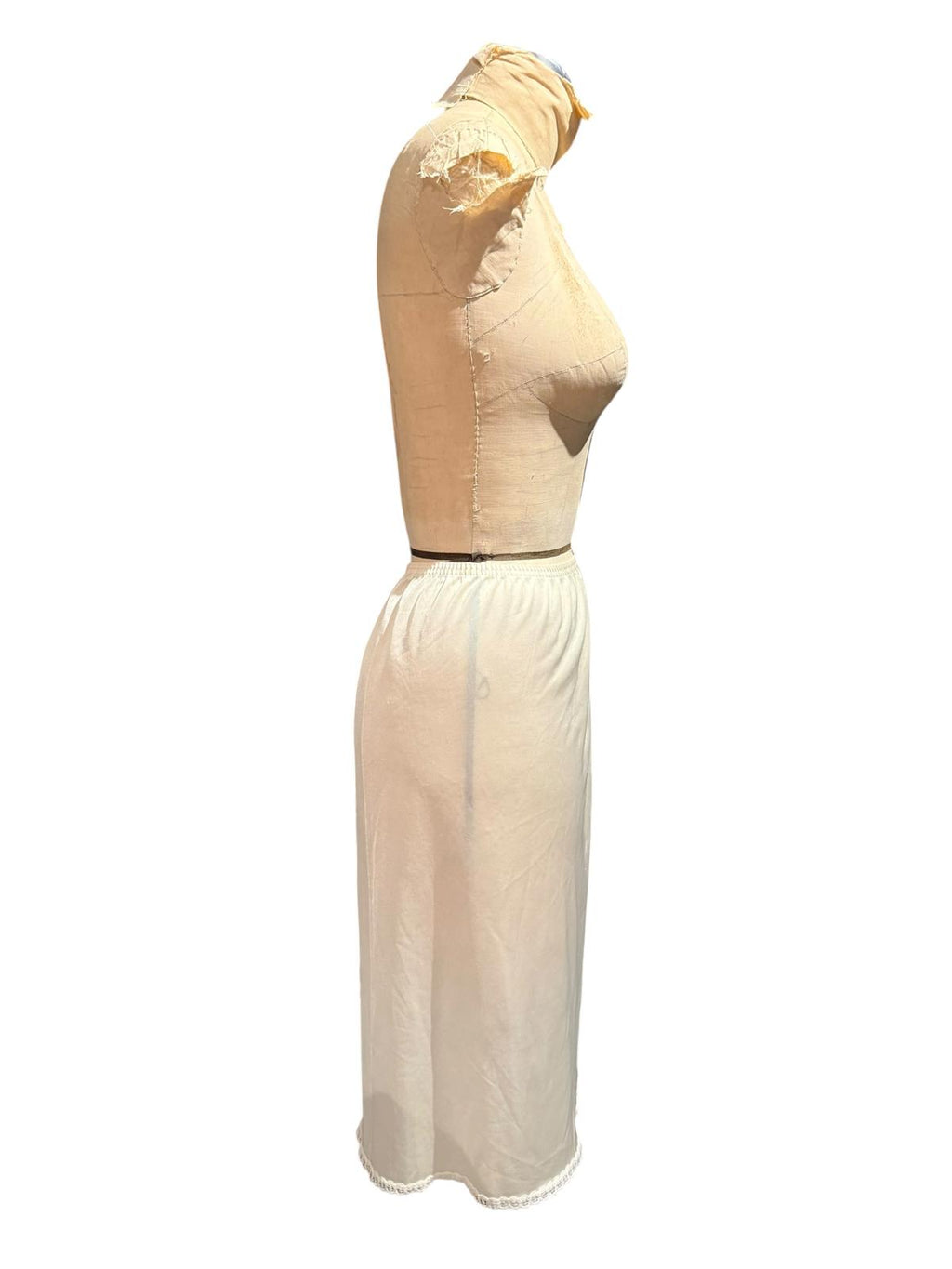 Vanity Fair Cream Vintage Half Slip with Lace Trim