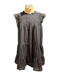 HYFVE Black Ruffle Tiered Sleeveless Dress