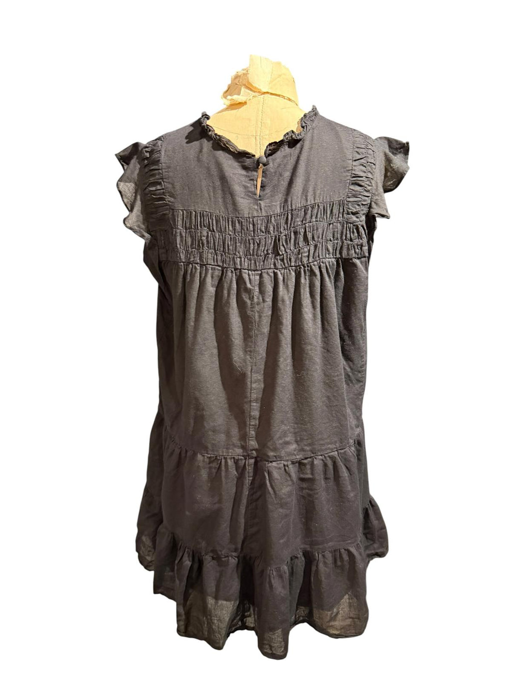 HYFVE Black Ruffle Tiered Sleeveless Dress