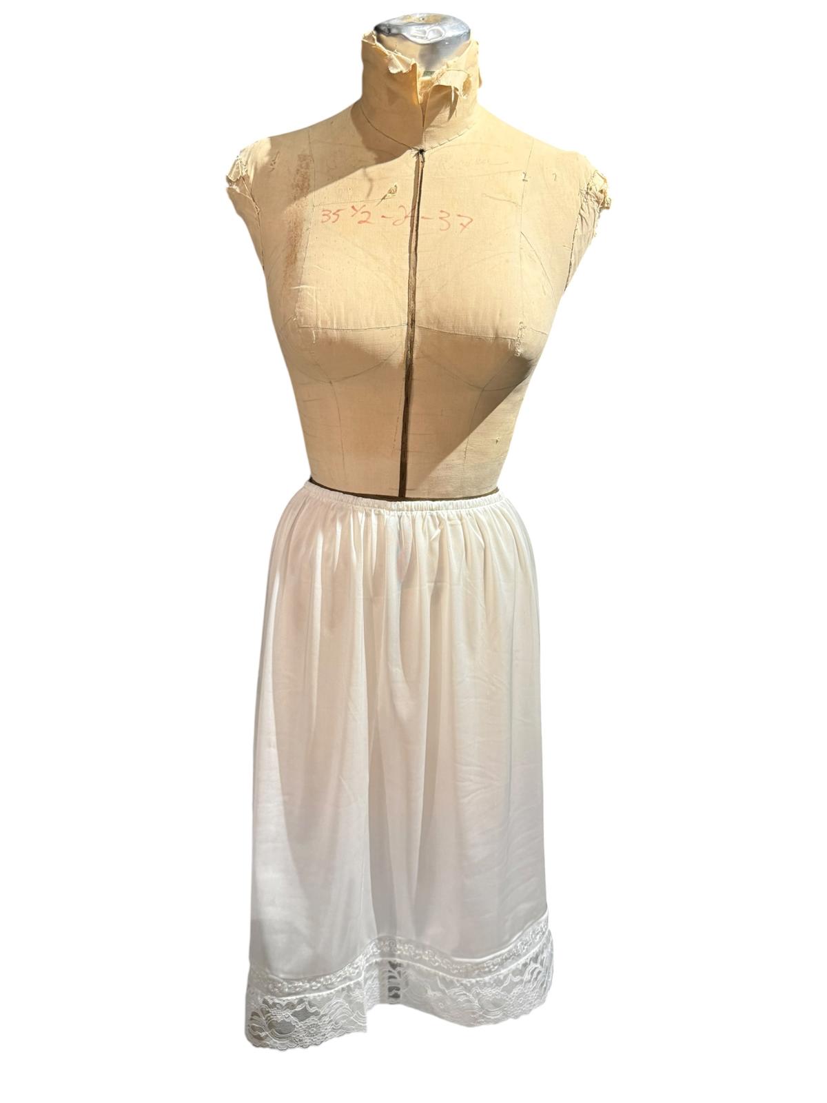 Sears Vintage White Half Slip with Lace Trim