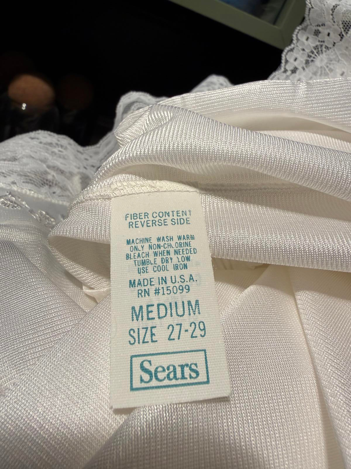 Sears Vintage White Half Slip with Lace Trim