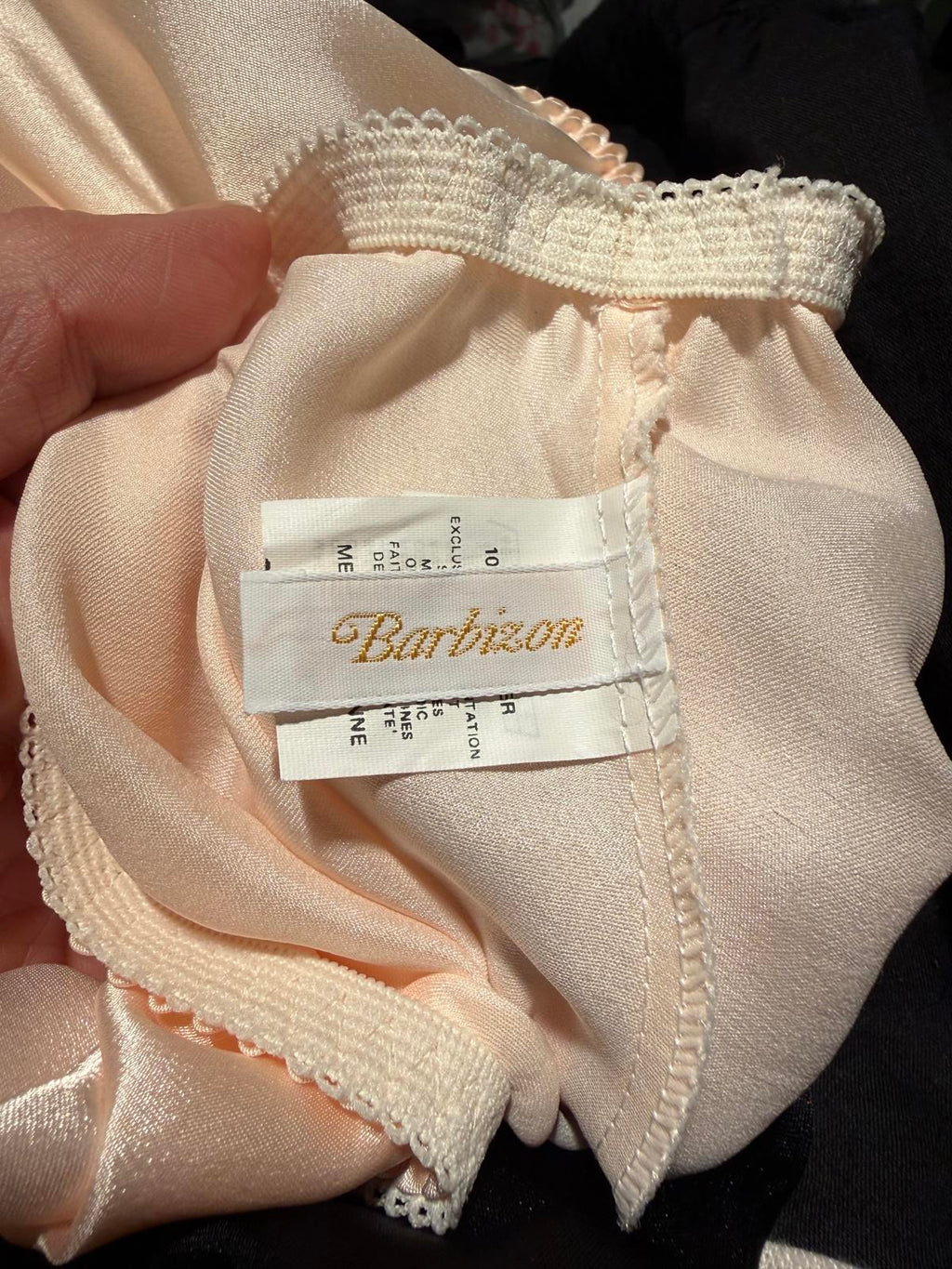 Barbizon Vintage Cream Slip Skirt with Lace Detail