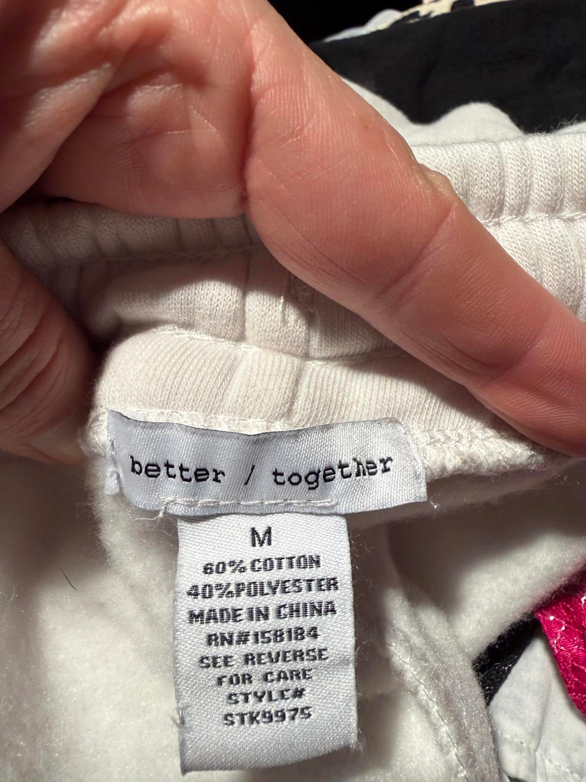 Better Together Cream Drawstring Shorts with Paris Print