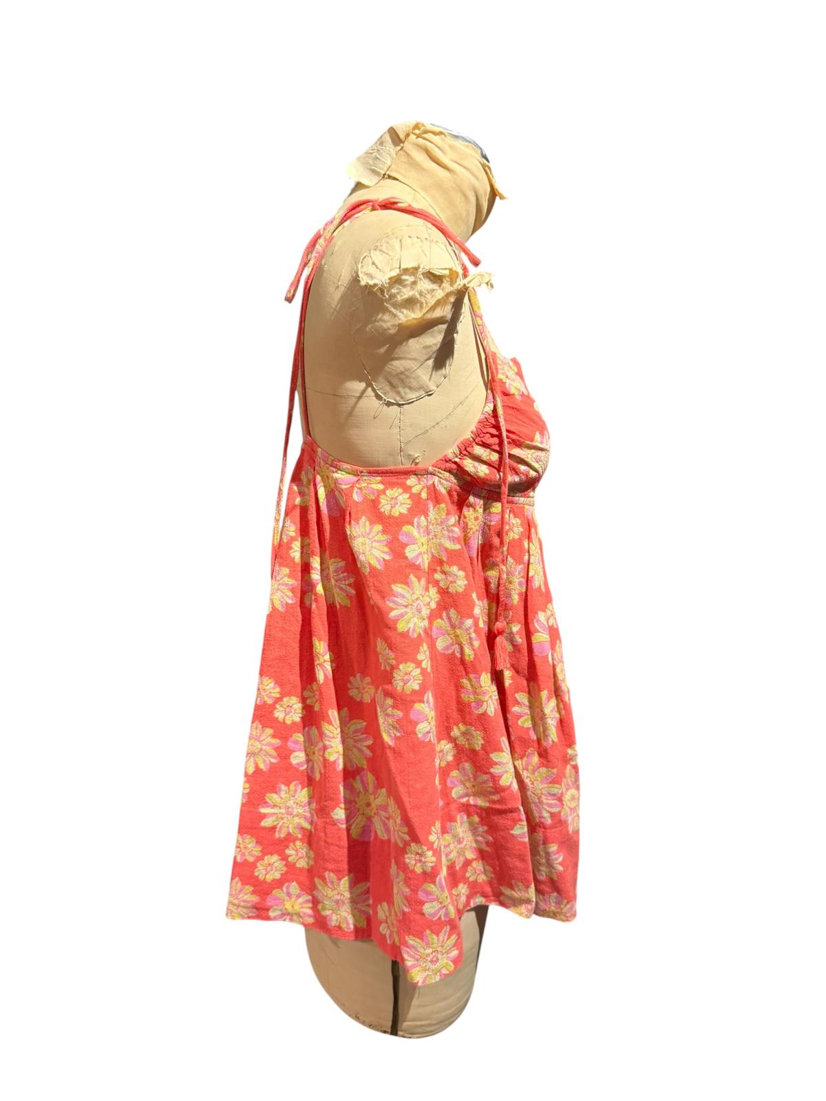 Free People Floral Print Sleeveless Summer Dress Top