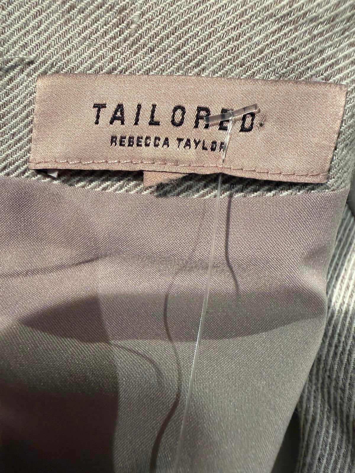 Rebecca Taylor Sleeveless Beige Linen Sheath Dress with Front Detail