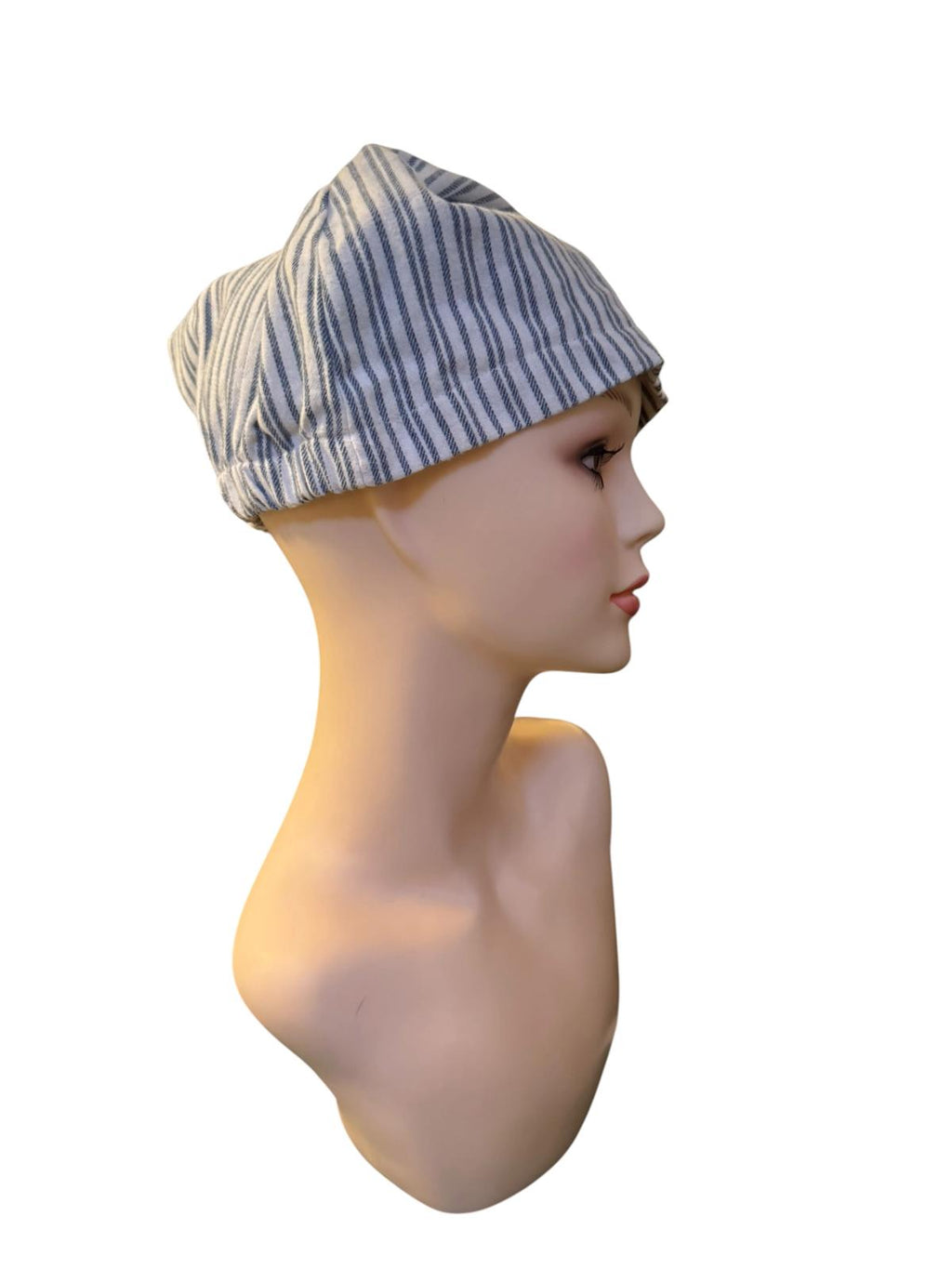 Lee Valley Striped Nightcap with Pom Pom