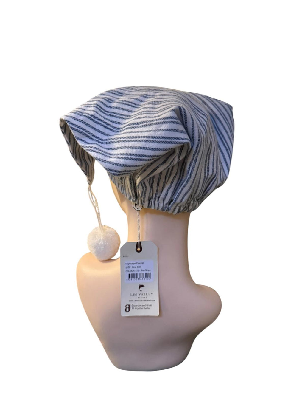 Lee Valley Striped Nightcap with Pom Pom