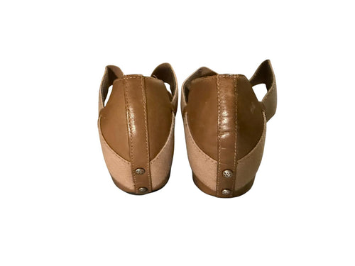 OTBT Brown Leather Mary Jane Wedge Shoes
