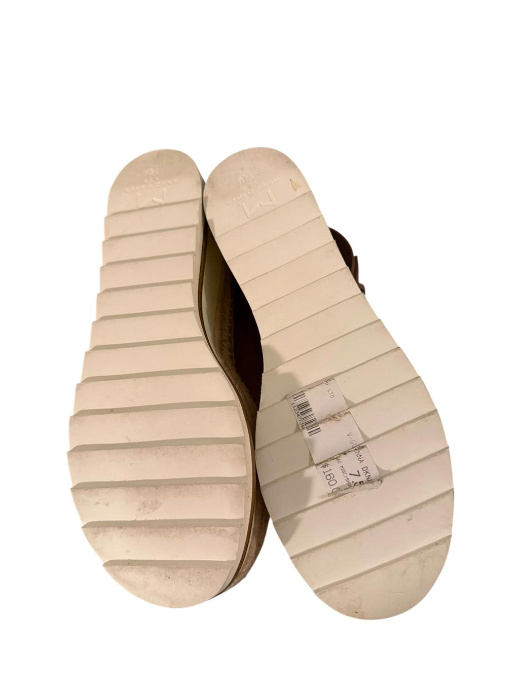 Marc Fisher Brown Suede Platform Sandals with Ankle Strap