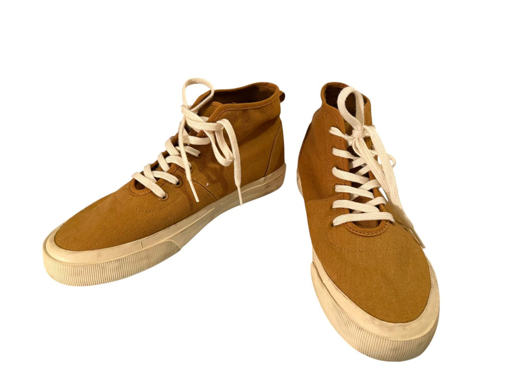 Everlane Brown Canvas High-Top Sneakers