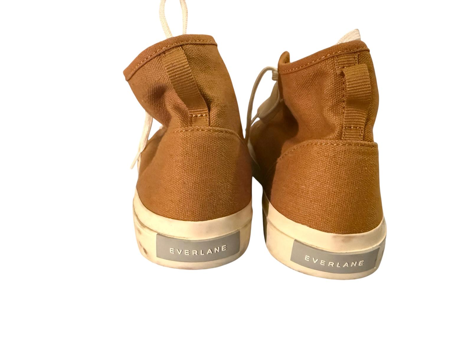 Everlane Brown Canvas High-Top Sneakers